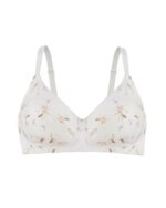 Ditsy Floral - Silk & Organic Cotton Smooth T-Shirt Wireless Bra - Image 2