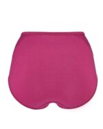 Fuchsia - High Waisted Silk & Organic Cotton Full Brief - Image 2