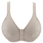Ivory - Full Cup Front Closure Silk & Organic Cotton Wireless Bra