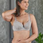 Mercury - Lace Silk & Organic Cotton Plunge Bra