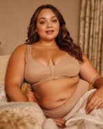 Warm Golden - Full Cup Front Closure Silk & Organic Cotton Wireless Bra