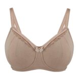 Warm Golden-Supportive Non-Wired Silk & Organic Cotton Full Cup Bra with removable paddings