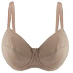 Warm Golden-Underwired Silk & Organic Cotton Full Cup Bra with removable paddings
